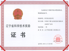 遼寧省科學(xué)技術(shù)進(jìn)步二等獎
